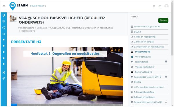 Voorbeeld Hoofdstuk Basisveiligheid VCA @ School